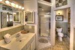 Master bath with separate his/her vanities